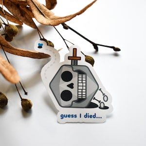 D&D Guess I Died Vinyl Sticker von Caverns and Wyverns
