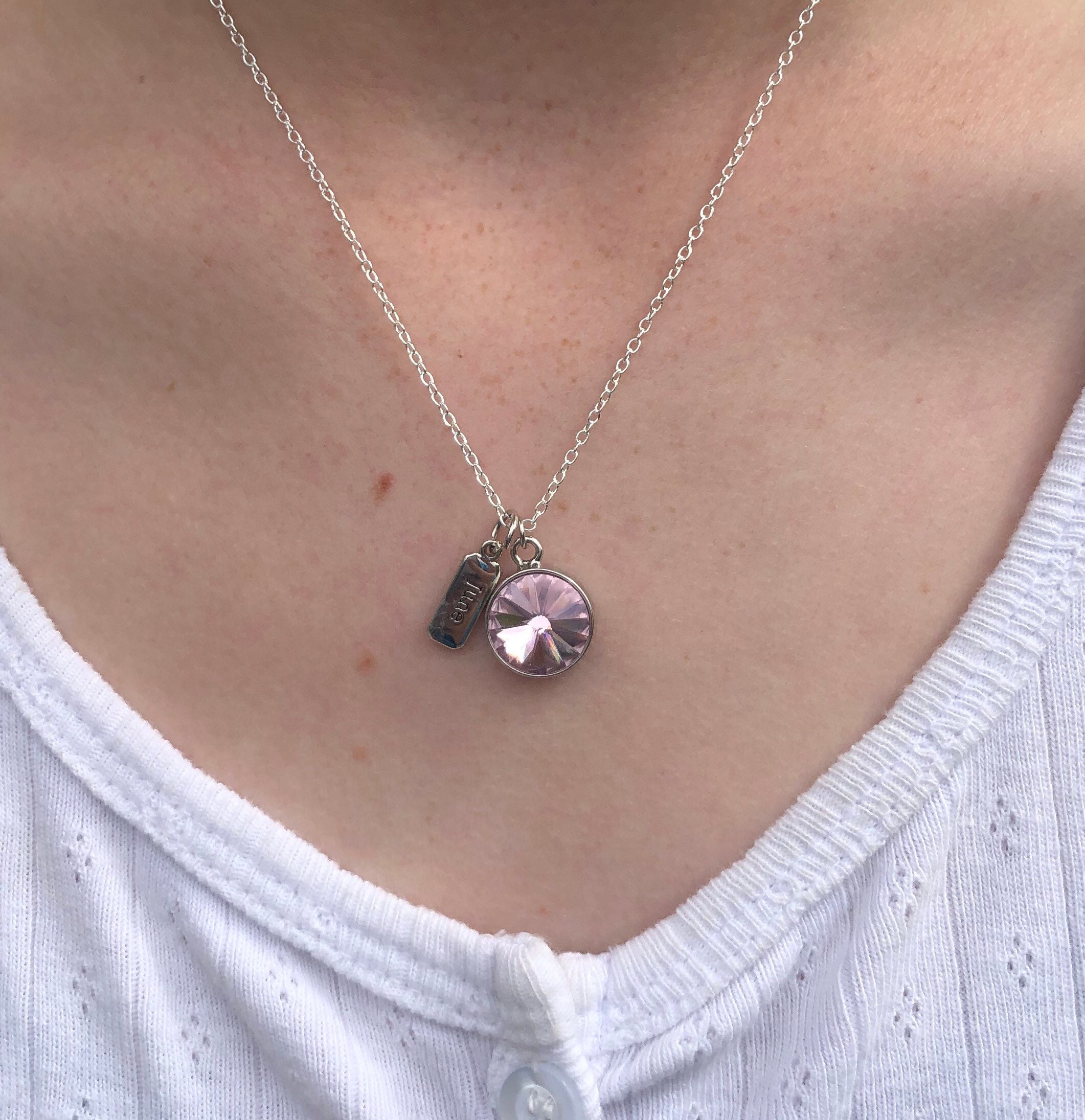 ★SWAROVSKI★ Birthstone Pink Necklace 5652044 (June) SWAROVSKI Pink Crystal June Birthstone Jewelry Pendant