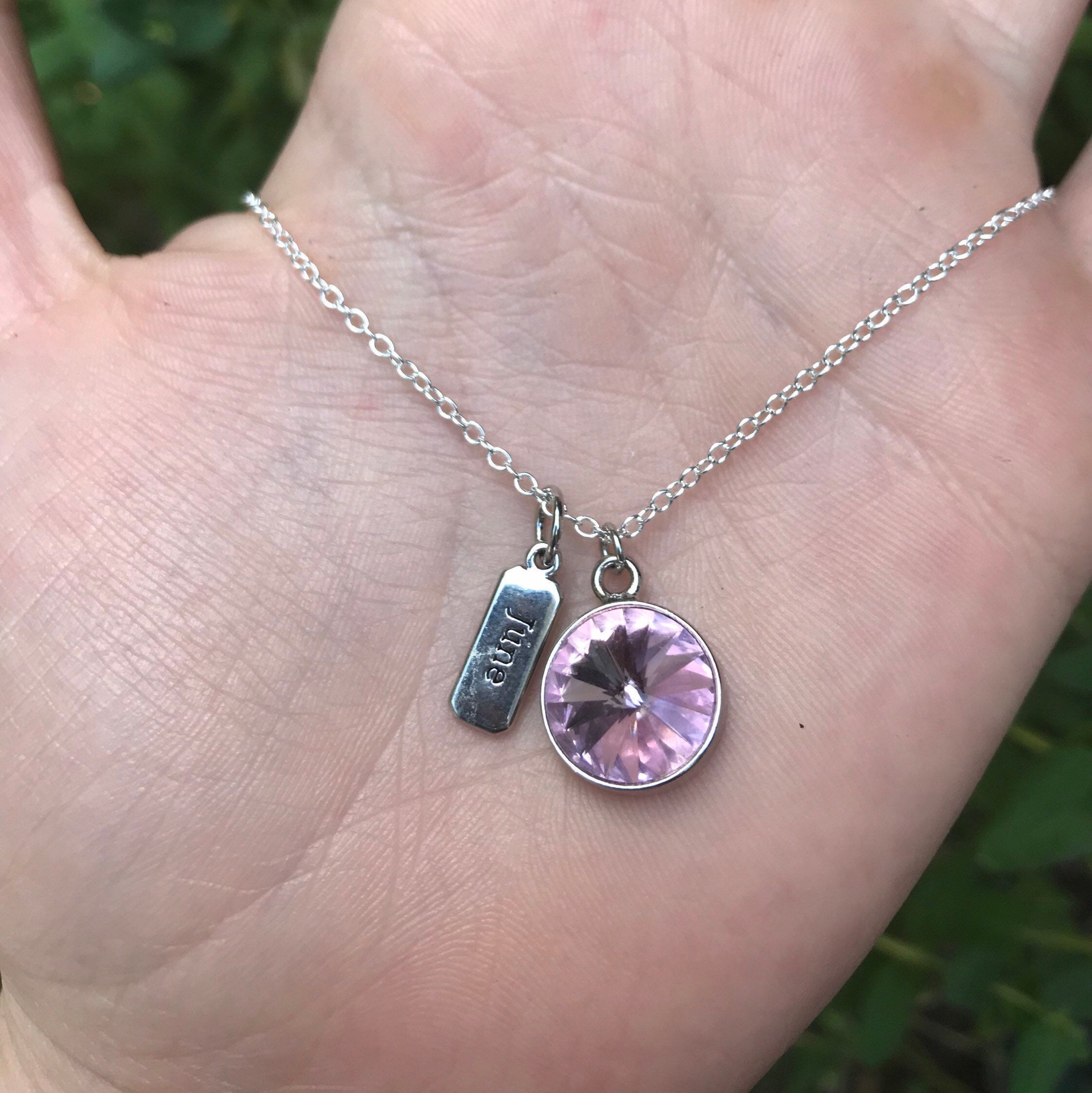 ★SWAROVSKI★ Birthstone Pink Necklace 5652044 (June) SWAROVSKI Pink Crystal June Birthstone Jewelry Pendant