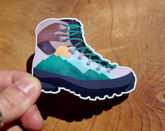 Hiking Sticker/ Let's go Hiking/ Adventure Sticker/ laptop sticker/ Sticker/ Hiking boot Sticker/ Adventure
