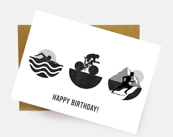 Personalised triathlon card | triathlon card | Ironman card | You did it | triathlon | Swim bike run card | sport