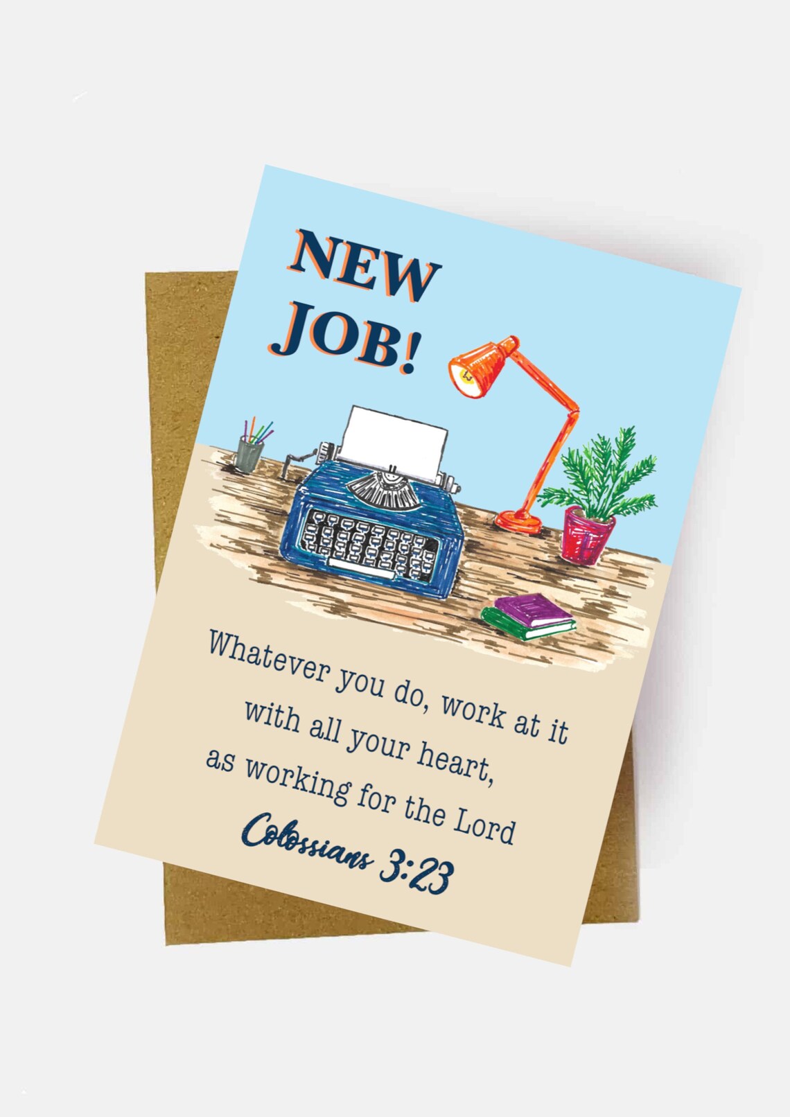 New Job card/ Christian Cards/ Bible verse Card/ New job Etsy
