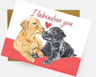 Labrador Dog Valentine's Day Personalised Greeting Card cHM125 Husband Wife Labrador Dog Valentine's Day Personalised Greeting Card cHM125 Husband Wife