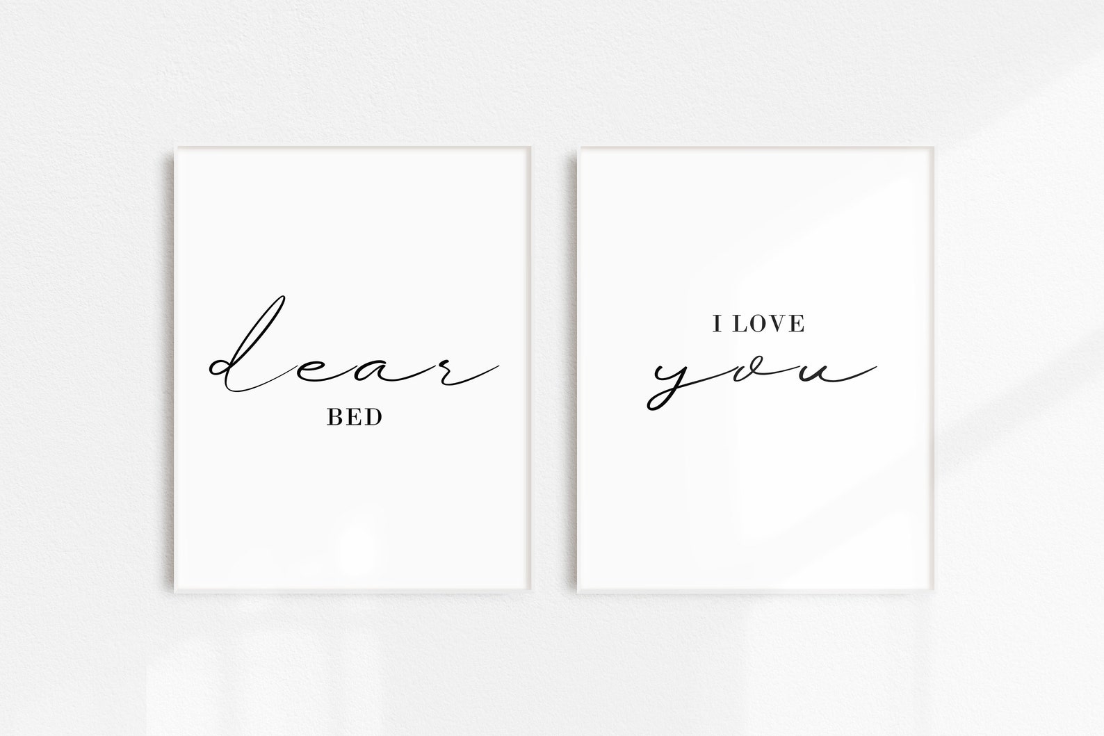 Dear Bed I Love You Printable Wall Art Above Bed Sign Etsy