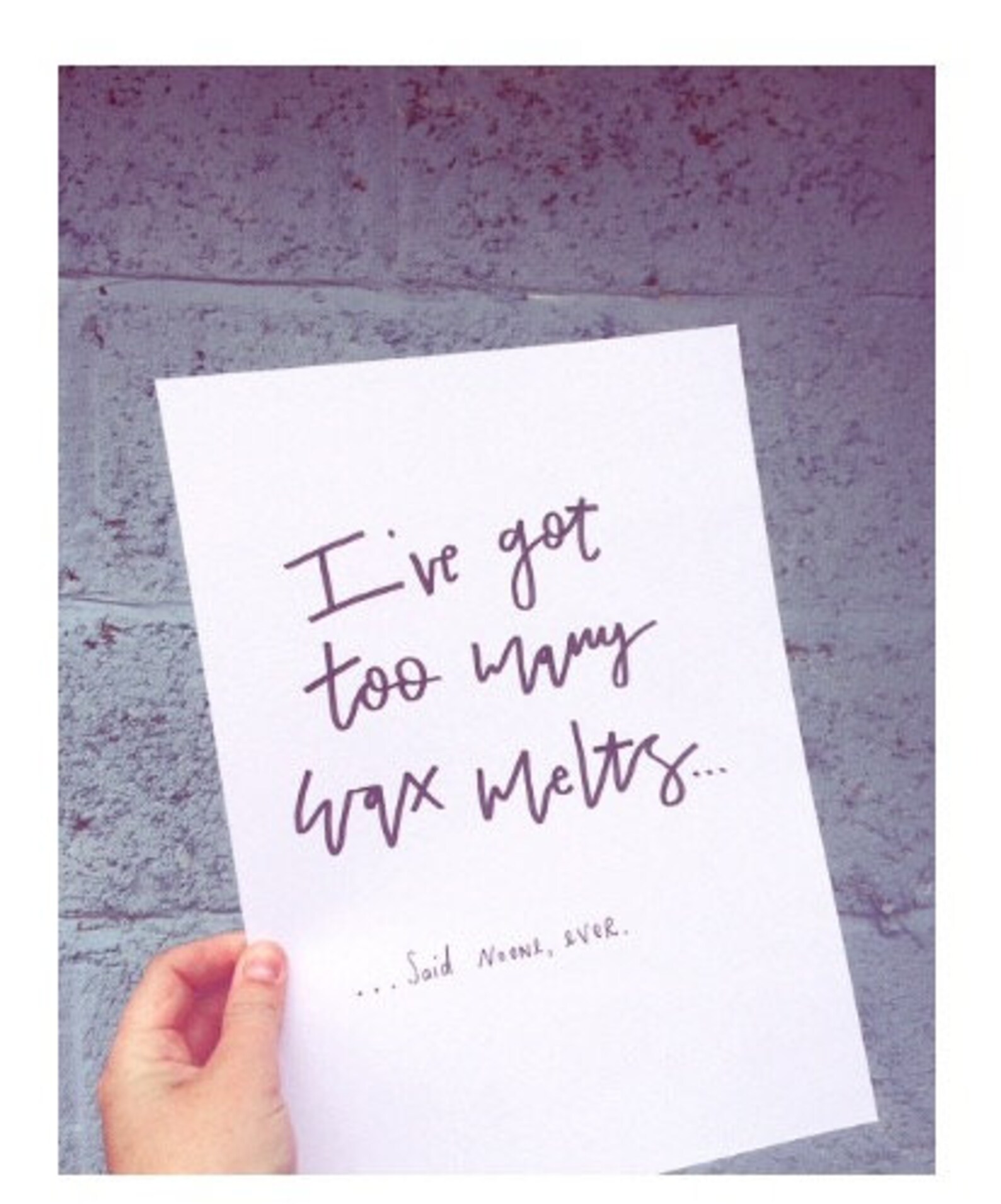 Wax Melts Funny Quote/A4 Etsy