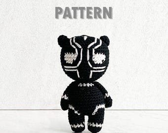 Patrón digital de amigurumi de crochet para niño pantera [Archivo descargable]