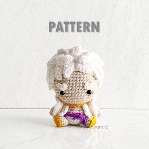 Elastic Boy in White - Crochet Amigurumi Digital Pattern [Downloadable File]