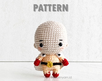 One Punch Boy - Häkel-Amigurumi-Digitalmuster [herunterladbare Datei]