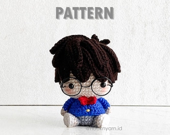 Detektiv Junge - Amigurumi Digital Häkelanleitung [Herunterladbare Datei]