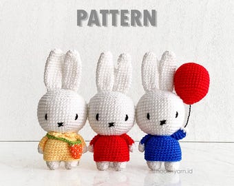Trio Häschen - Häkeln Sie Amigurumi Digital Pattern [Herunterladbare Datei]