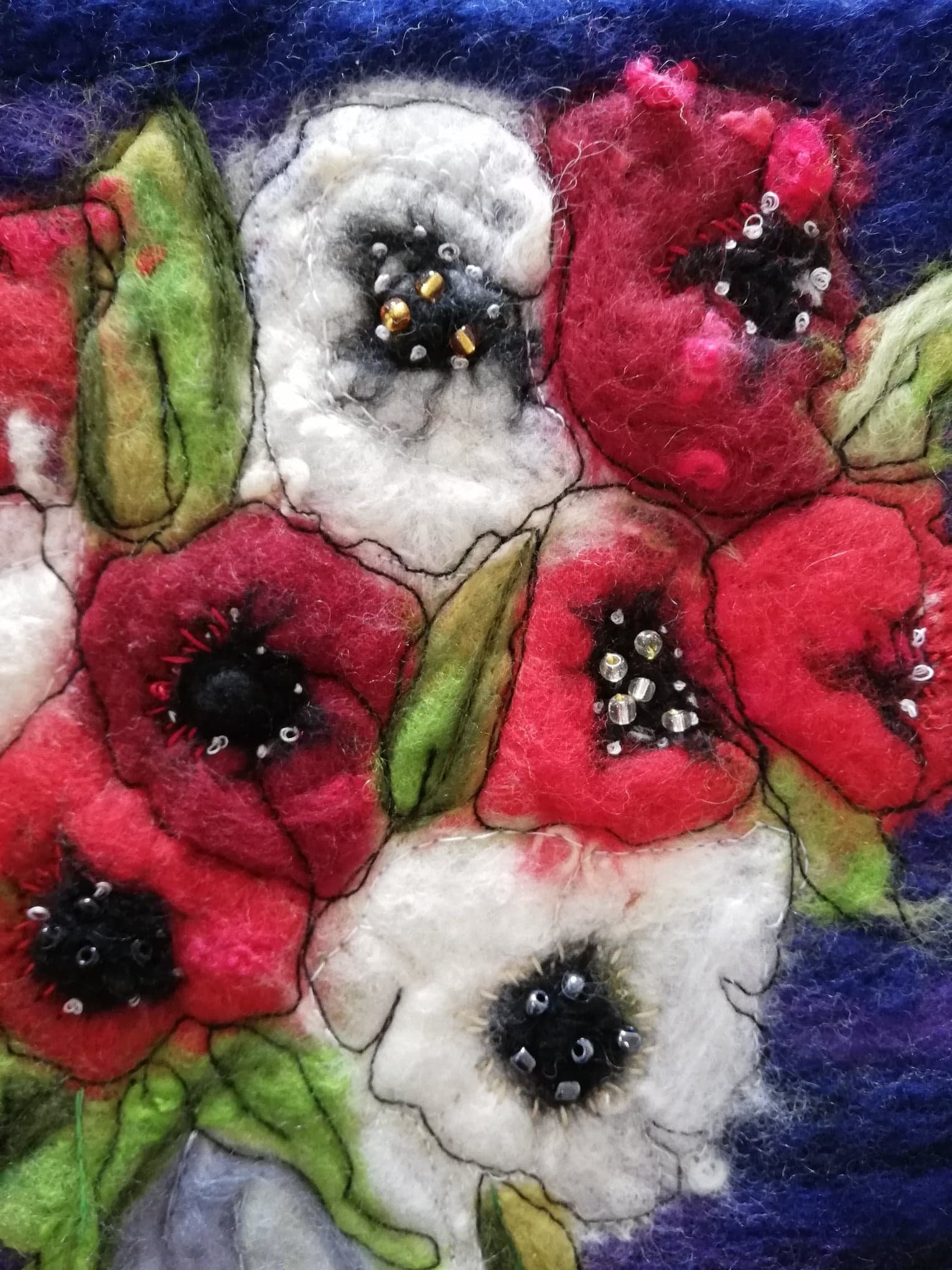 Needle Felted Poppies in a Vase Etsy UK