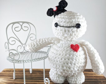 Crochet Baymax - Big Hero 6 - Mousketeer - Personal Healthcare Companion - Mickey Hat - Disney - Amigurumi - Kawaii