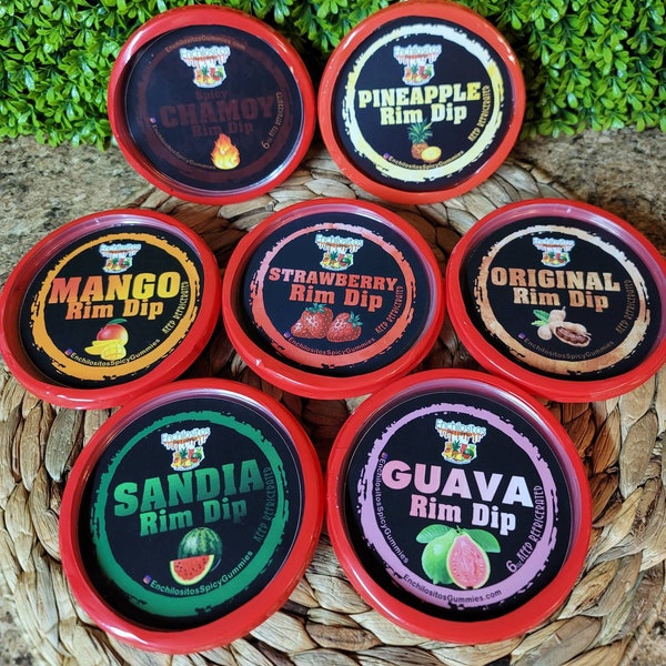 6oz Rim Dip | Mango Rim Dip| Sandia Beer| Tamarindo |dip | Mango| Enchilositos mango