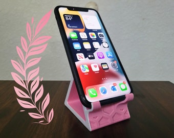 Honeycomb Pattern Phone Stand, Pink Cell Phone Stand, Bridal Shower Gifts Desk, Dorm Room Essentials, Desk Organizer, Baby Shower Gifts