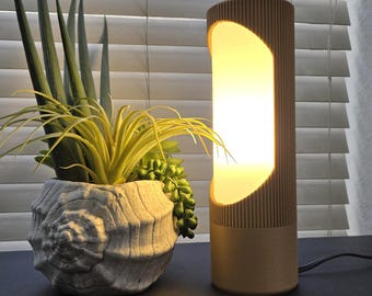 Cylinder Table Lamp Aesthetic Lamp Retro Modern Minimalist Decor Reading Bedside Lamp Warm LED Bulb Desk Light Nightstand Lamp Office Lamp