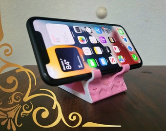 Honeycomb Pattern Phone Stand, Pink Cell Phone Stand, Bridal Shower Gifts Desk, Dorm Room Essentials, Desk Organizer, Baby Shower Gifts
