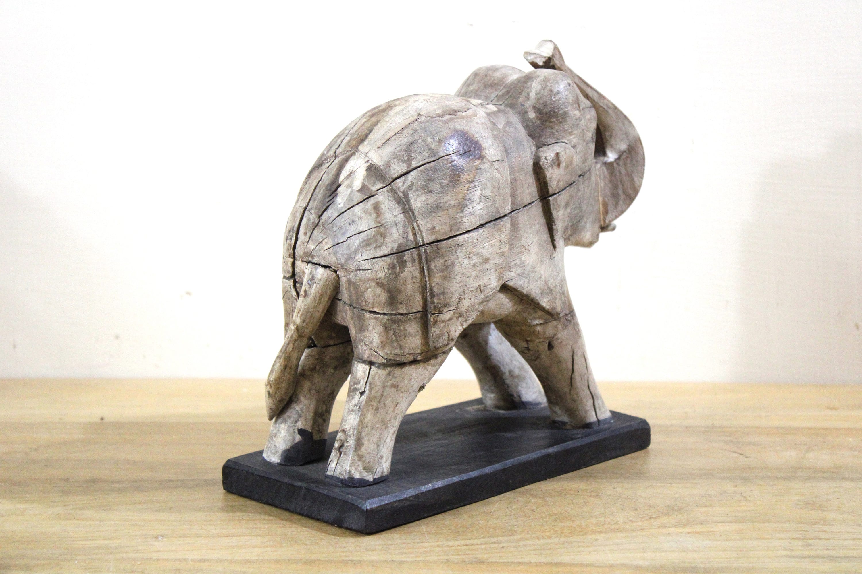 1910's Vintage Wooden Elephant Statue Handcrafted and Lime Etsy