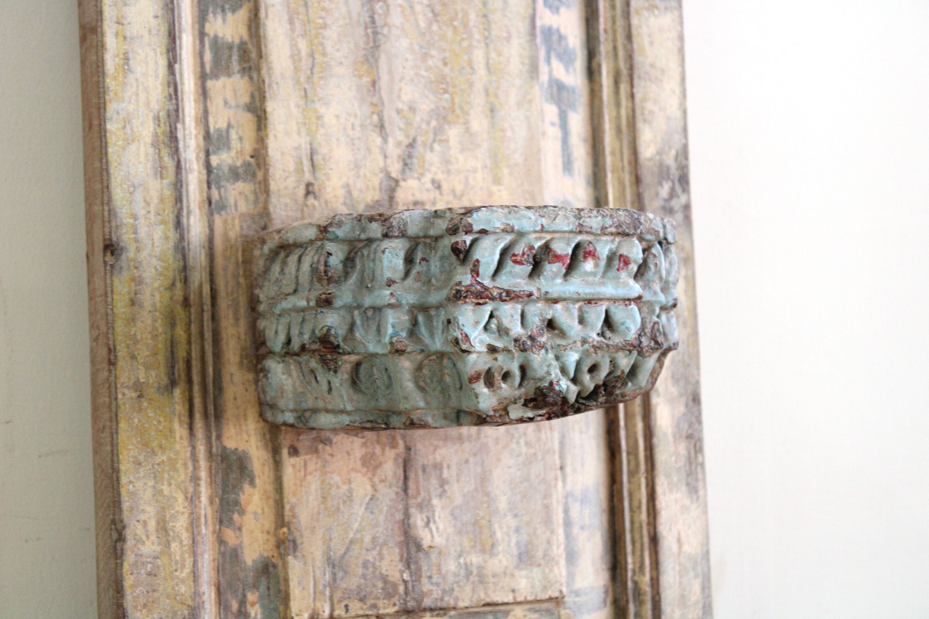 Antigua puerta de madera antigua india adjunta con corbeta | Etsy