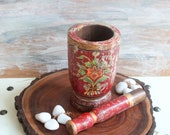 Traditionally Handcrafted Wooden Mortar and Pestle Handpainted Wooden Okhli Kitchen and Dining Accessories
