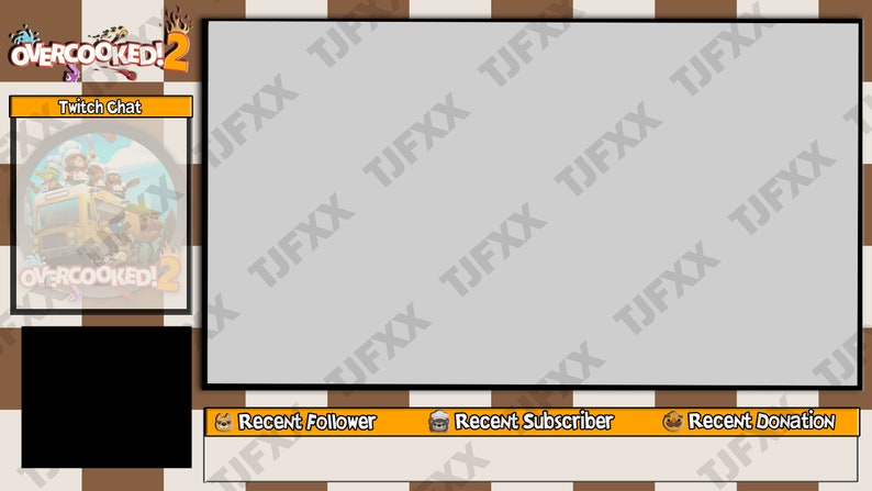 Over Cooked Overlay Overcooked 2 Twitch Stream Overlay With Webcam Border [instant Download ...