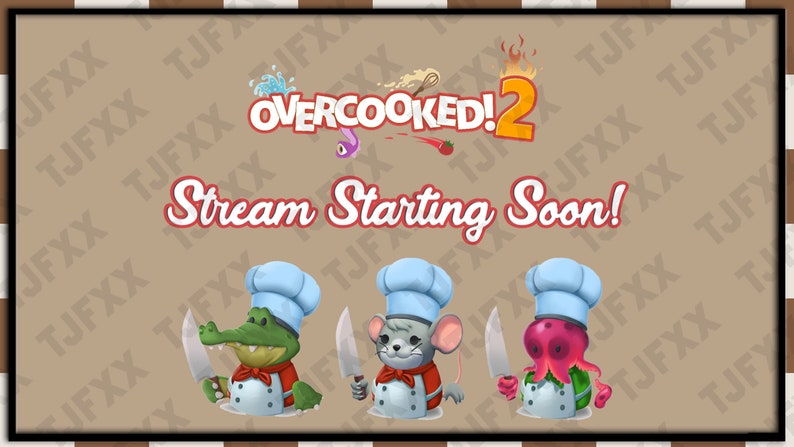 Over Cooked Overlay Overcooked 2 Twitch Stream Overlay With Webcam Border [instant Download ...