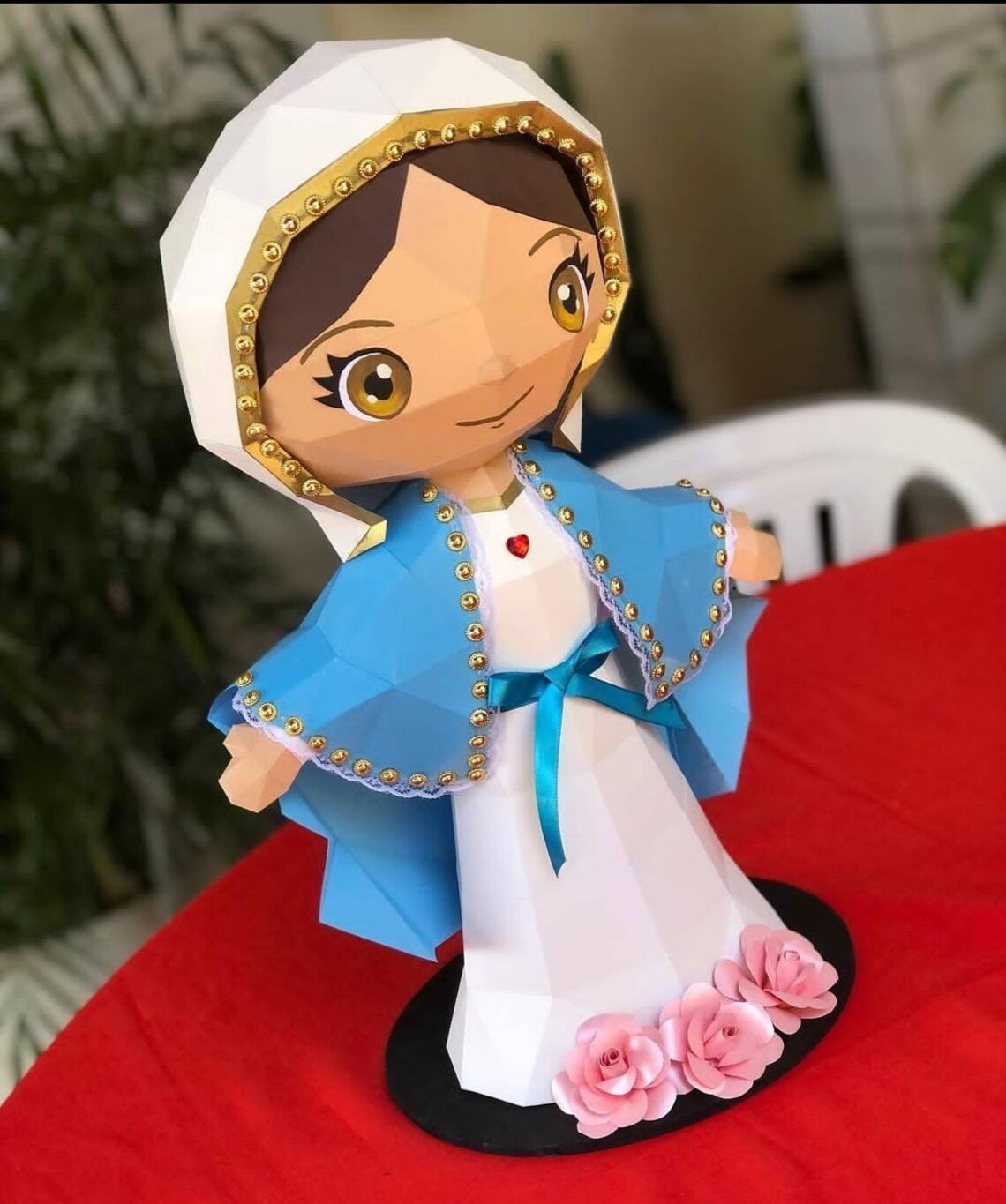 Cute Mary, Papercraft Maria, Template 3D, Home Decoration, Marie, Mary ...