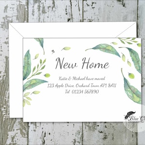 Home Move Announcement Cards | Change Of Address Cards | New Home Announcement | Personalised New House Card