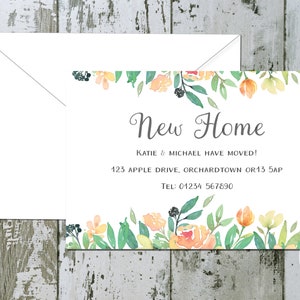 Change Of Address Cards | Moving Announcement Cards | Change Of Address Cards | New Home Announcement | Personalised New House Cards