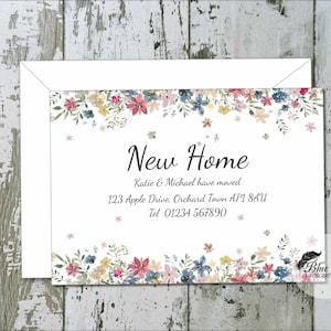 Change Of Address Cards | Home Moving Announcement Cards | New Home Announcement | Personalised New Home Cards