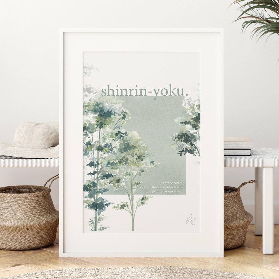 Shinrinyoku Art Print Japandi Wall Art Home Decor Etsy