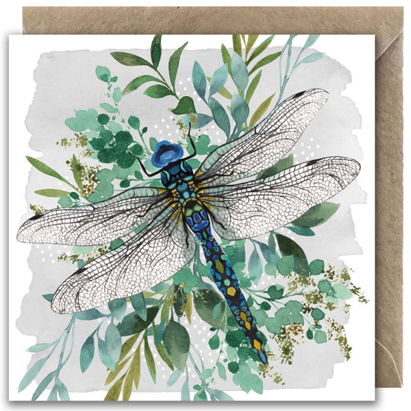 Dragonfly | Greetings Card | Botanical | Greetings Card | Nature | Watercolour Illustration