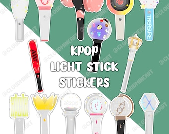 Kpop Light Stick Stickers Bts Mamamoo Red Velvet - Etsy Denmark