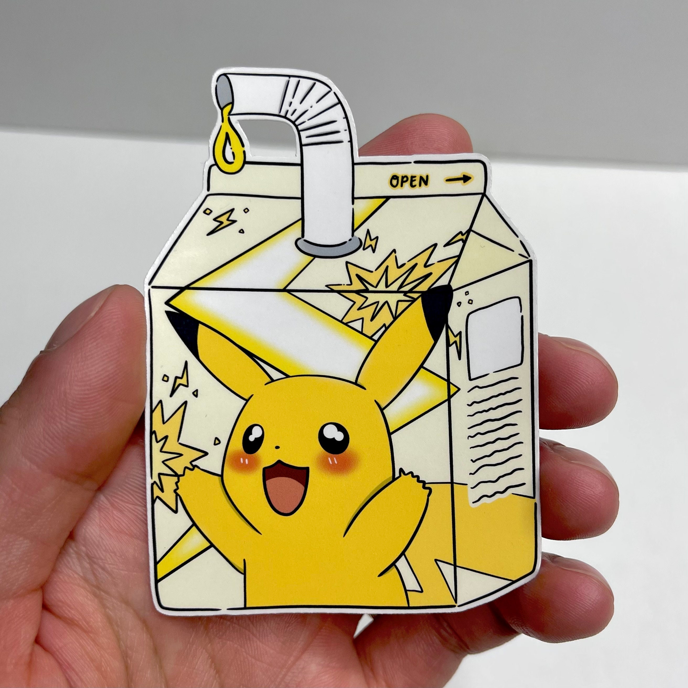 Pikachu Juice Sticker Pokemon Cute Kawaii Art Cartoon - Etsy