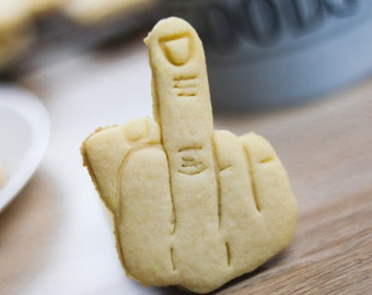 Middle Finger Cookie Cutter: Rude Hand Gesture Pastry Cutter