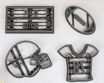 Cortadores De Biscoito Esportivos - Kit Futebol Americano 3 Peças