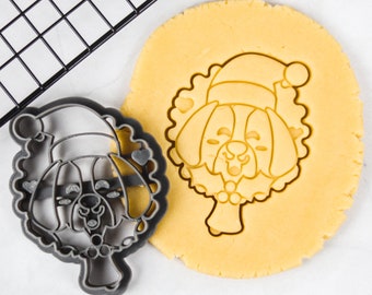 Dog in Santa Hat Cookie Cutter - Baking for Christmas