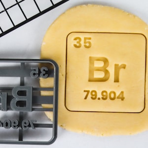 Periodic Table Bromine Cookie Cutter: Scientific Baking Meets Elemental Fun!
