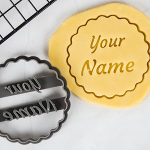 Cortador de biscoitos personalizado - Com seu nome/texto