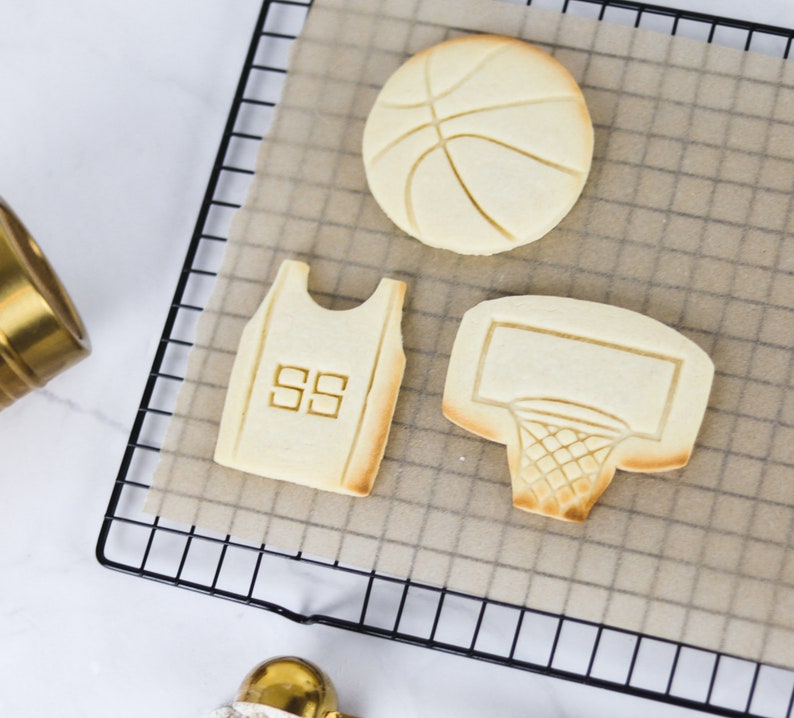 Ccookie Hoops Basketball Fan's Dream Cookie Cutter Set - Hoop, Ball, Jersey - Etsy