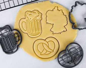 Oktoberfest/German Cookie Cutter Set - Bier Maß, Bretzel & More!