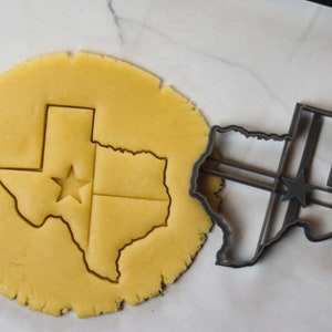 Cortador de biscoitos do mapa do estado do Texas - Chapéu de cowboy dos EUA - Massa de massa fondant e muito mais