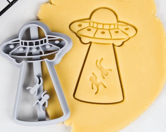 Alien-Themed Cookie Cutter - UFO Abduction and More!
