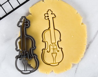 Cortadores de galletas para violín - Instrumento musical - PLA biodegradable - Perfecto para galletas - Regalo único para hornear para amantes de la música