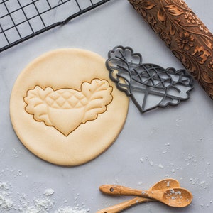 Eichel / Ahornblatt Cookie Cutter - Fondant Stempel Herbst Geschenkidee, Keks, Backen