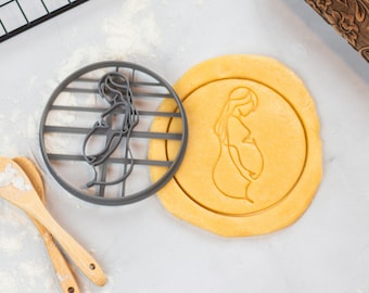Pregnant Woman Cookie Cutter - Ideal for Baby Shower, Fondant, Baking, Biscuit, Tea Party!