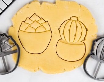 Cortadores de galletas de plantas - Cactus y cortador de galletas suculentas