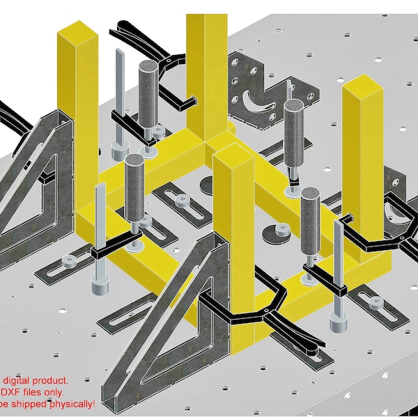 DXF file, Metric system, Welder's corner, 3D corner, 3D tool, Welding table, Files to cut, Files for laser cutting, Files for CNC Laser