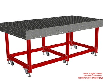 DXF file, 80" x 40" 1/4" A, Welding table, Files to cut, Мetal table, Files for laser cutting, Files for CNC Laser