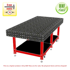 Schweisstisch DXF Files: 8 mm CNC Laser Cut Plans (2000 x 1000 mm) (Digitaler Download)