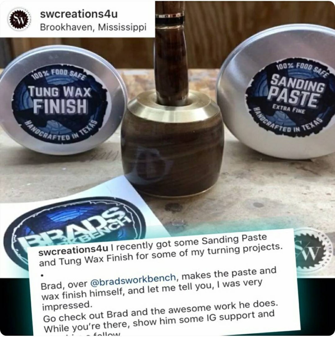 Premium Wood Turning Abrasive Sanding Paste & Tung Wax Finish Etsy